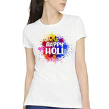 गैलरी व्यूवर में इमेज लोड करें, Happy Holi Printed Round Neck Tshirt for Adult&#39;s Holi T-Shirt Girl and Boy Pack of 1 Multicolour