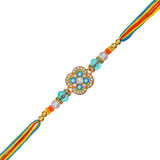Load image into Gallery viewer, Webelkart Stone Designer Rakhi for Brother with Magnet for Home, Rakhi for Brother/Sister,Rakhi for Bhaiya Bhabhi with Greeting Card and Roli Chawal