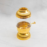 Load image into Gallery viewer, Webelkart Premium Pure Brass Akhand Diya with Adjustable Bati,with Screw Lever for Puja, Akhand Jyot Diya for Diwali Decor Pooja Decor Item 100% Pure Brass ( 6&quot; Inches )