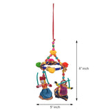 गैलरी व्यूवर में इमेज लोड करें, JaipurCrafts Round Wall Hanging Handmade Dolls and Puppet Door HangingsWall Decor Hanging Decorative Figurines for Home Office Decor Decorative Figurines Idol/Gifting Idol Showpiece 20.32 Cm