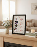 Load image into Gallery viewer, Webelkart Personalized Love Journey Photo Frame for Couples, Relationship Timeline Wall Frame, Custom Anniversary Wedding Valentine Gift, Wood, 11x8 inches