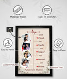 Load image into Gallery viewer, JaipurCrafts Personalized Love Journey Photo Frame for Couples, Relationship Timeline Wall Frame, Custom Anniversary Wedding Valentine Gift, Wood, 11x8 inches