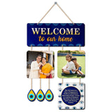 Load image into Gallery viewer, Webelkart Premium Wooden Welcome To Our Home With custom Photo Upload Customised Wall Hanging For Home Decor, Wall Decor Items for Home, Gift Item For Home Decor (35.5 x 25.4 Cm)
