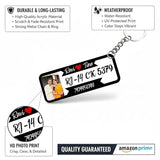 Load image into Gallery viewer, Webelkart Premium Customized Number Plate Keychain for Bikes and Cars, Black Wood, Personalized Printed Gift, Long Size, 2.5 x 1 Inches
