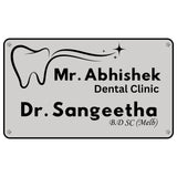 Load image into Gallery viewer, Webelkart Premium Acrylic Customised DENTIST NAME PLATE For Clinic, Outdoor House Name Plate For Home Entrance - (12 x 8 inches)