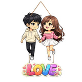 Load image into Gallery viewer, Webelkart Premium Couple Wall Hanging for Home Decor | Couple Gifts Forever Together Couple Design,Valentine Gift Item for Girlfriend/Boyfriend/Husband Wife Living Room Decoration (3)