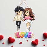 Load image into Gallery viewer, Webelkart Premium Couple Wall Hanging for Home Decor | Couple Gifts Forever Together Couple Design,Valentine Gift Item for Girlfriend/Boyfriend/Husband Wife Living Room Decoration (3)