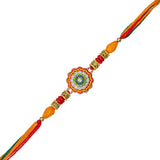 Load image into Gallery viewer, Webelkart Designer Rakhi for Brother bhaiya Bro Rakhi with Fridge Magnet, Raksha Bandhan Gift for Brother,Rakhi for Brother/Sister Greeting Card and Roli Chawal