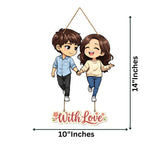 Load image into Gallery viewer, Webelkart Premium Couple Wall Hanging for Home Decor | Couple Gifts Forever Together Couple Design,Valentine Gift Item for Girlfriend/Boyfriend/Husband Wife Living Room Decoration (4)