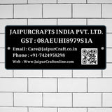 Load image into Gallery viewer, Webelkart Premium Acrylic Business GST Name Plate with QR Code, 12 x 6 inches, Black, for Home, Office and Restaurants