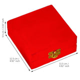 Load image into Gallery viewer, Webelkart Decorative Designer Silver Kumkum Box With Leaf And Red Velvet,Roli|Chawal|Chandan|Haldi|Kumkum Puja Box|Sindoor Box- Diwali Gift Item,Roli Chawal (5&quot; Inches)