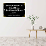 गैलरी व्यूवर में इमेज लोड करें, Webelkart Antique Acrylic Customised House Name Plate For Home Entrance Outdoor - Black, Door name plates | Name Plate For Home, Office &amp; Outdoor Entrance (12 x 8 inches)