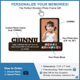 Load image into Gallery viewer, Webelkart Premium Personalized Wooden Photo Frame For Home And Table Decor And Gift for Birthday, Friends, Sister, Brother, Mother &amp; Dad, Tabletop, Rectangular, 12 x 7 Inch