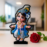 Load image into Gallery viewer, Webelkart Premium Little Krishna Idol Figurine with Traditional Dress, Table Stand, Home and Office Decor, 4 x 6 inches | Decorative Items for Home