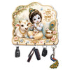 Load image into Gallery viewer, Webelkart Premium Krishna Key Holder for Home Decor | 3D UV Printed Wooden Key Hanger for Wall, Decorative Key Chain Holder, Diwali Decor Item (10 x 10 Inches)