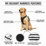 Load image into Gallery viewer, Webelkart Premium Reflective Dog Vest Harness, Soft Breathable, Padded Handle, Adjustable Straps, No Pull, No-Choke, Chest 22-28 inch, for Small Breeds 4-13Kg