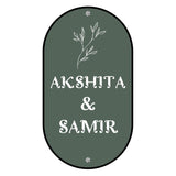 Load image into Gallery viewer, Webelkart Premium Customised Acrylic Name plate for home Entrance Outdoor, Personalised House name plates for home - 8 x 15 inches, Green