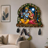 Load image into Gallery viewer, Webelkart Wooden H.D Print Radha Krishna Key Holder for Home Decor, Wall Mount Key Hanger, Key Chain Holder for Wall, Living Room, Pooja Room Home Decor Item (10 Inches)