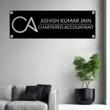 Load image into Gallery viewer, Webelkart Premium Acrylic CA Name Plate for Home and Office Door, 23 x 7.6 cm, Chartered Accountant