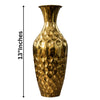 Load image into Gallery viewer, Webelkart Premium Metal Hammered Decorative Golden Flower Vase Set of 2 for Home Décor Tabletop Vases for Living Room, Dining Table, Bedroom &amp; Office | Elegant Flower Pot Diwali Decor (13" Inches)
