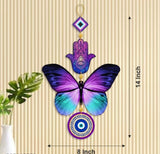 Load image into Gallery viewer, JaipurCrafts Premium Printed Evil eye Wall Hanging For Home And Office Decor Wall Hanging Wooden Art Decoration Item for Living Room |Home Decor | Gifts | Quotes Decor Item |Wall Sculpture (14"X8")