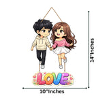 Load image into Gallery viewer, Webelkart Premium Couple Wall Hanging for Home Decor | Couple Gifts Forever Together Couple Design,Valentine Gift Item for Girlfriend/Boyfriend/Husband Wife Living Room Decoration (3)