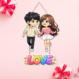 Load image into Gallery viewer, Webelkart Premium Couple Wall Hanging for Home Decor | Couple Gifts Forever Together Couple Design,Valentine Gift Item for Girlfriend/Boyfriend/Husband Wife Living Room Decoration (3)