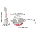Load image into Gallery viewer, Webelkart Premium Silver-Plated Lotus Diya with Bell Gift Set in Premium Velvet Box | Decorative Pooja Accessories for Home Temple, Housewarming, Wedding &amp; Festive Gifting Diwali Gift Item Pooja Bell