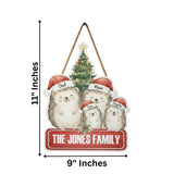 गैलरी व्यूवर में इमेज लोड करें, Webelkart Antique Christmas Customised Wall Hanging for Home Entrance | Wooden Door Hanging Name Plate For Office Decor Beautiful Home Decor Item (9x11&quot; Inches) Christmas Gift Item