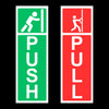 Load image into Gallery viewer, Webelkart Push Pull Door Sign Sticker Set | Self-Adhesive Wood Door Signs for Glass Doors | Push &amp; Pull Indicator Labels for Office, Hotel, Restaurant,Shop &amp; Commercial Entrances Set Of 2 ( 12 x 4" Inches )
