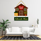 Load image into Gallery viewer, Webelkart Premium Sweet Home Wooden Customised House Name Wall Hanging For Home Entrance outdoor, Hanging House Name Plate (16 x10" Inches)