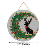 Load image into Gallery viewer, Webelkart Merry Christmas Wooden Printed Wall Hanging Ornaments for Christmas and Home Decor| Gifts Item for Home Decoration Ornaments (10&quot; Inches)