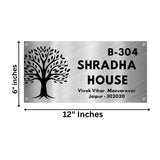 Load image into Gallery viewer, Webelkart Premium Acrylic Customised Name plate for home Entrance Outdoor,Name Plate For Office, Acrylic Hanging House Plate Gift Item For Home Decor - (12 x 6" inches)
