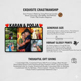 Load image into Gallery viewer, Webelkart Premium Couple 5 Photos Personalized Frame with Name | Customized Gifts for Anniversary | Customized Frame for Couples | Photo Frame Customised Valentine's Day | (Size 12x18 in/Wooden)