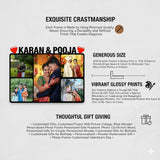 Load image into Gallery viewer, JaipurCrafts Premium Couple 5 Photos Personalized Frame with Name | Customized Gifts for Anniversary | Customized Frame for Couples | Photo Frame Customised Valentine's Day | (Size 12x18 in/Wooden)