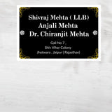 गैलरी व्यूवर में इमेज लोड करें, Webelkart Antique Acrylic Customised House Name Plate For Home Entrance Outdoor - Black, Door name plates | Name Plate For Home, Office &amp; Outdoor Entrance (12 x 8 inches)
