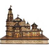 गैलरी व्यूवर में इमेज लोड करें, Webelkart Premium Ram Mandir Ayodhya Wooden Temple Beautiful Plywood Mandir Pooja Room Home Decor Office/Home Temple (7&quot; Inches)