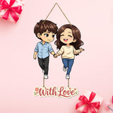 Load image into Gallery viewer, Webelkart Premium Couple Wall Hanging for Home Decor | Couple Gifts Forever Together Couple Design,Valentine Gift Item for Girlfriend/Boyfriend/Husband Wife Living Room Decoration (4)