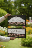 Load image into Gallery viewer, JaipurCrafts Premium Customized Wooden Couple Name Plate For Home Entrance outdoor With Bells | Handcrafted Floral Wooden Name Board for Home Decor | Perfect Wedding, Anniversary &amp; Housewarming Gift - 14 Inches