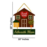 Load image into Gallery viewer, Webelkart Premium Sweet Home Wooden Customised House Name Wall Hanging For Home Entrance outdoor, Hanging House Name Plate (16 x10" Inches)