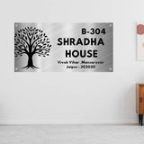 Load image into Gallery viewer, Webelkart Premium Acrylic Customised Name plate for home Entrance Outdoor,Name Plate For Office, Acrylic Hanging House Plate Gift Item For Home Decor - (12 x 6" inches)