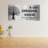 Load image into Gallery viewer, Webelkart Premium Acrylic Customised Name plate for home Entrance Outdoor,Name Plate For Office, Acrylic Hanging House Plate Gift Item For Home Decor - (12 x 6" inches)