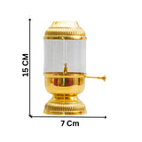 Load image into Gallery viewer, Webelkart Premium Pure Brass Akhand Diya with Adjustable Bati,with Screw Lever for Puja, Akhand Jyot Diya for Diwali Decor Pooja Decor Item 100% Pure Brass ( 6&quot; Inches )