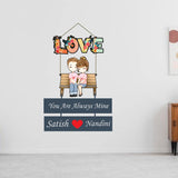 Load image into Gallery viewer, Webelkart Premium Wooden Love Designer Customised Wall Hanging, Name Plate For Home Entrance outdoor, Wooden Hanging House Name Plate - Personalised Love wall hanging - 16 x 10 inches