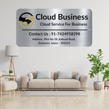 Load image into Gallery viewer, Webelkart Premium Acrylic Customised Business Gst Name Plate For Home/Office/Restaurents - 12 x 6 inches - Silver