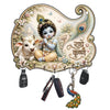 Load image into Gallery viewer, Webelkart Beautiful Cute Krishna Key Holder for Home/Office Decor | 3D UV Printed Wooden Key Hanger Decorative Key Chain Holder,Diwali Decor Item (10 x 10 Inches)