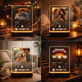 Load image into Gallery viewer, Webelkart Personalised Spotify Photo Frame with LED Light, Wooden Stand, Custom Music Plaque with Picture and Song Code, Transparent Acrylic Tabletop Gift for Birthday, Anniversary, Couple, 6 x 7.25 Inch