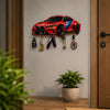 Load image into Gallery viewer, Webelkart MDF UV Printed Key Holder for Wall with 5 Hooks – Decorative Wooden Key Hanger Organizer for Home, Office, Entryway – Wall Mounted Key Stand (12 INCHES) (Red)
