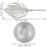 Load image into Gallery viewer, Webelkart Premium Silver Plated Kumkum Box Leaf With Red Velvet Box | roli Tikka Holder for Home and Puja Room (5.11" Inches)