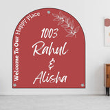 गैलरी व्यूवर में इमेज लोड करें, Webelkart Premium Designer Customised Acrylic Name plate for home Entrance Outdoor, Personalised Name Plate for house -11 x 14 inches, Red